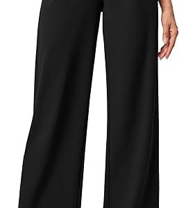 Womens Dress Pants Wide Leg Pull On