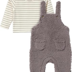 Baby Microplush Overall Set
