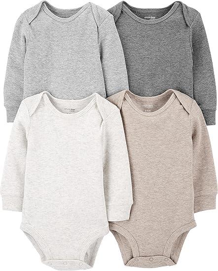 27 4-Pack Long-Sleeve Thermal Bodysuit