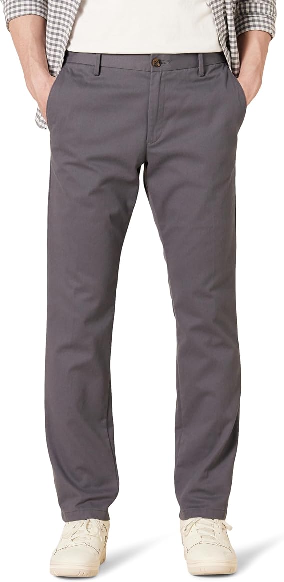 Mens Slim-Fit Wrinkle-Resistant Flat-Front Chino Pant