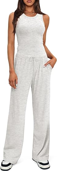 Women's 2 Piece Outfits Lounge Sets Sleeveless