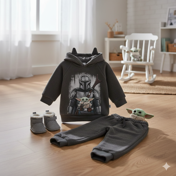 Baby Mandalorian Jogger Set - Cozy Two-Piece Outfit for Infants