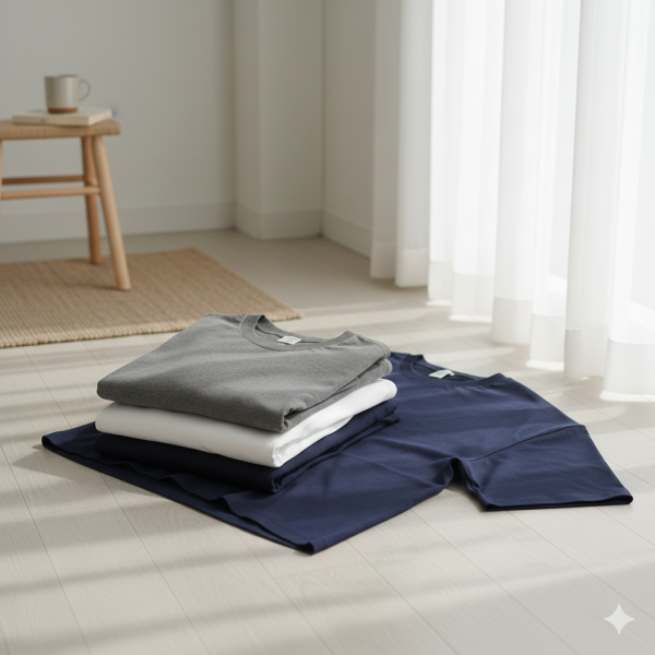 Men's 3-Pack Cotton T-Shirts - Oversized Loose Fit for Casual Wear